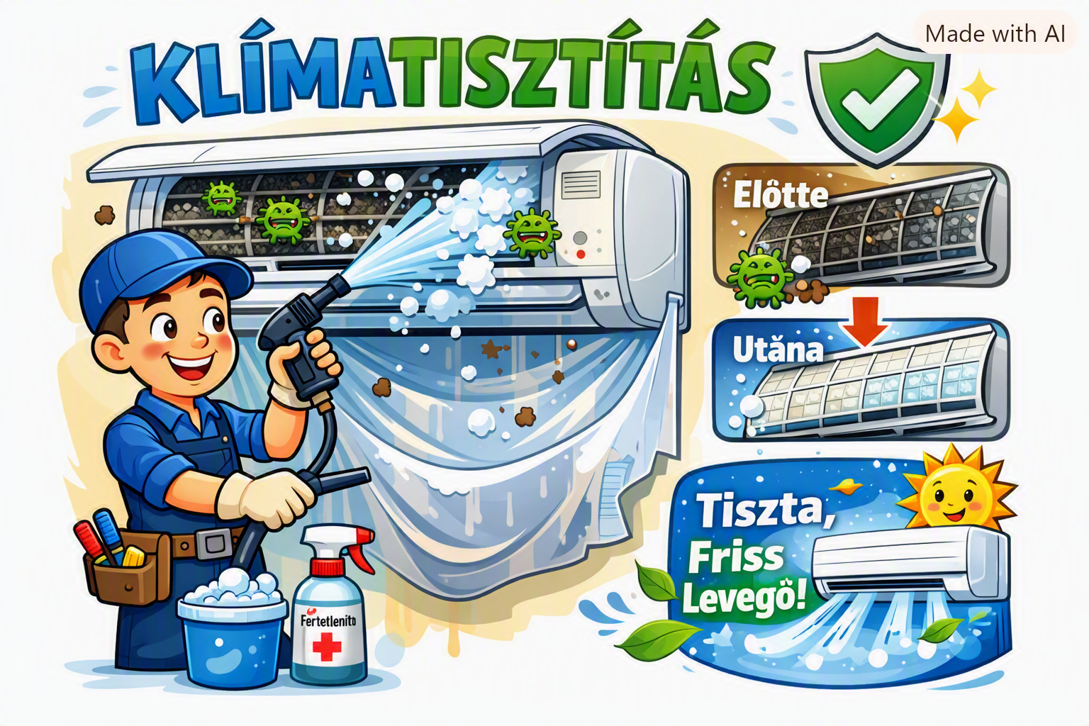 Mosózsákos klímatisztítás leírása